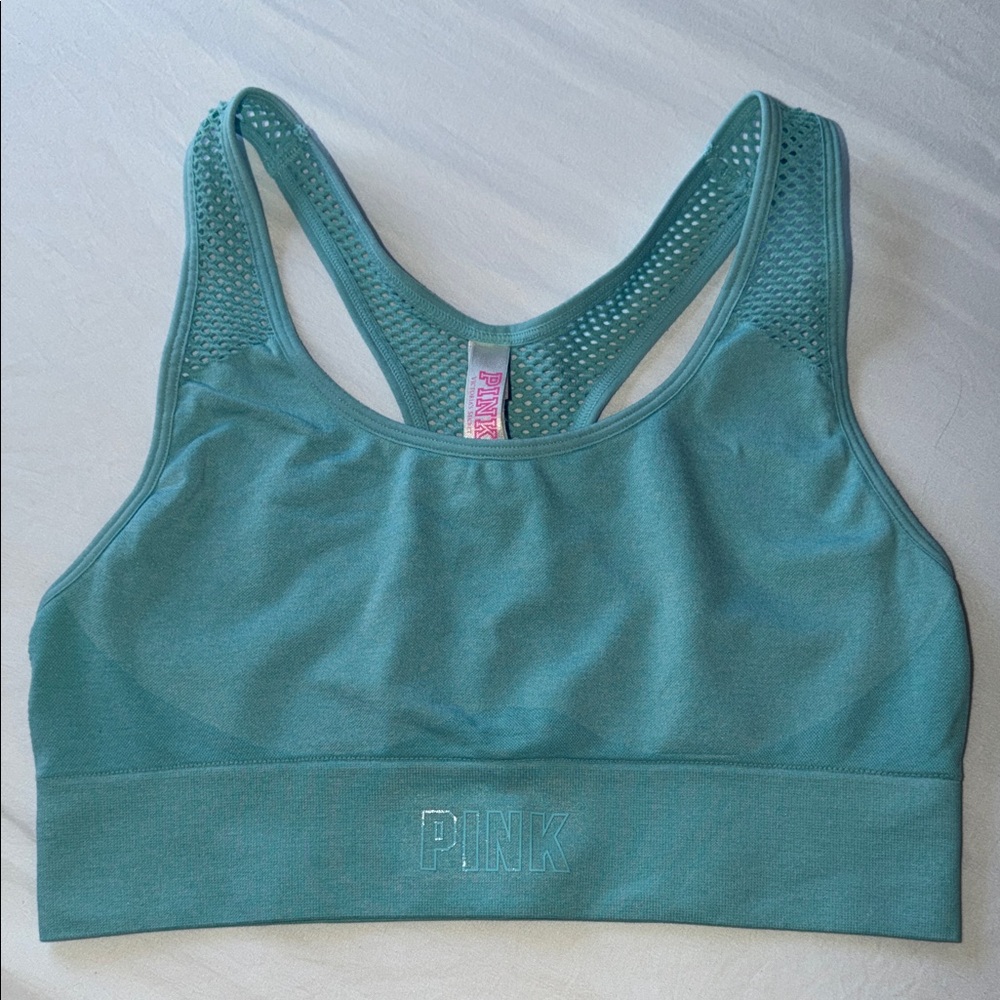 PINK Victoria's Secret Aqua Sports Bra